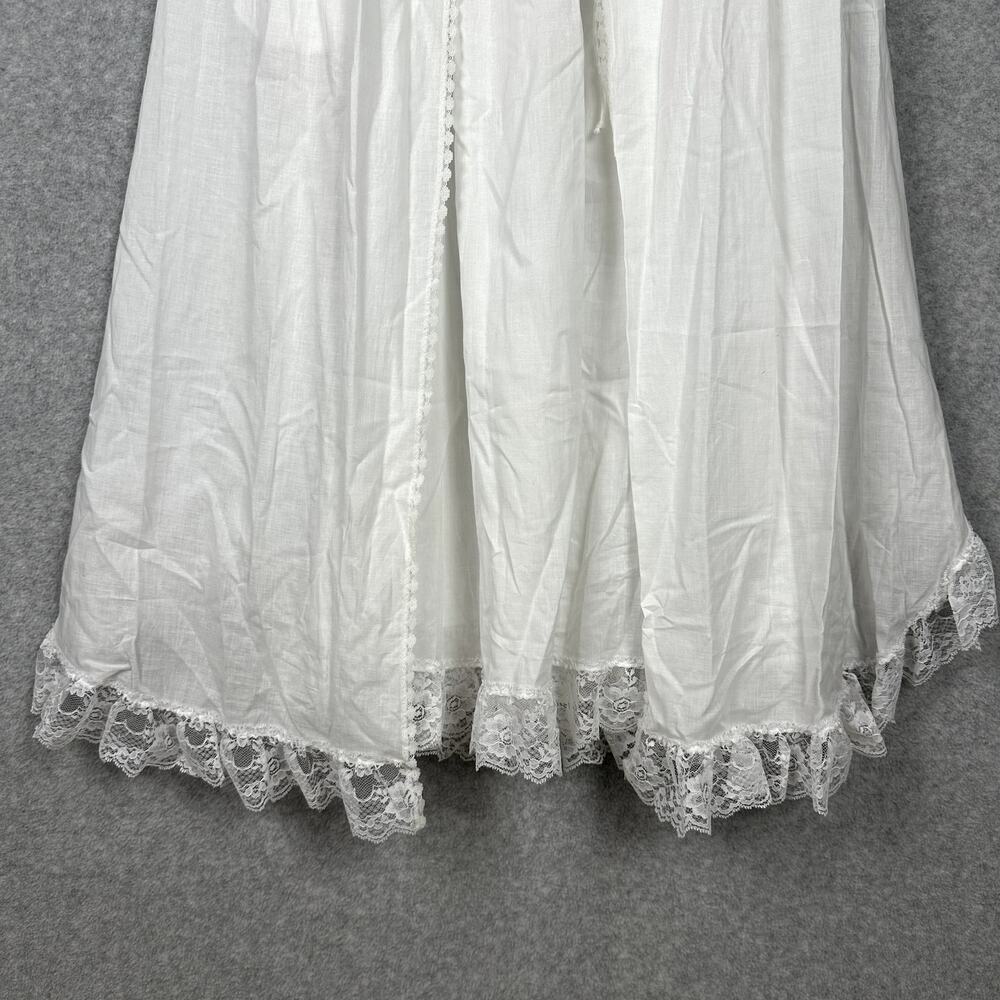 VTG Christian Dior White Lace Nightgown & Robe M 2 Piece Set Bride Romantic NEW - Picture 16 of 16